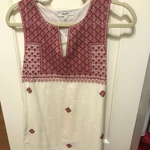 Madewell embroidered shift dress